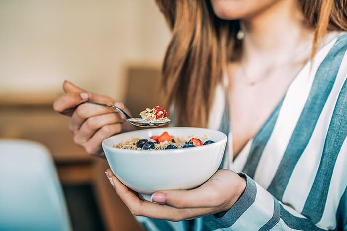 un petit-déjeuner riche en vitamines
