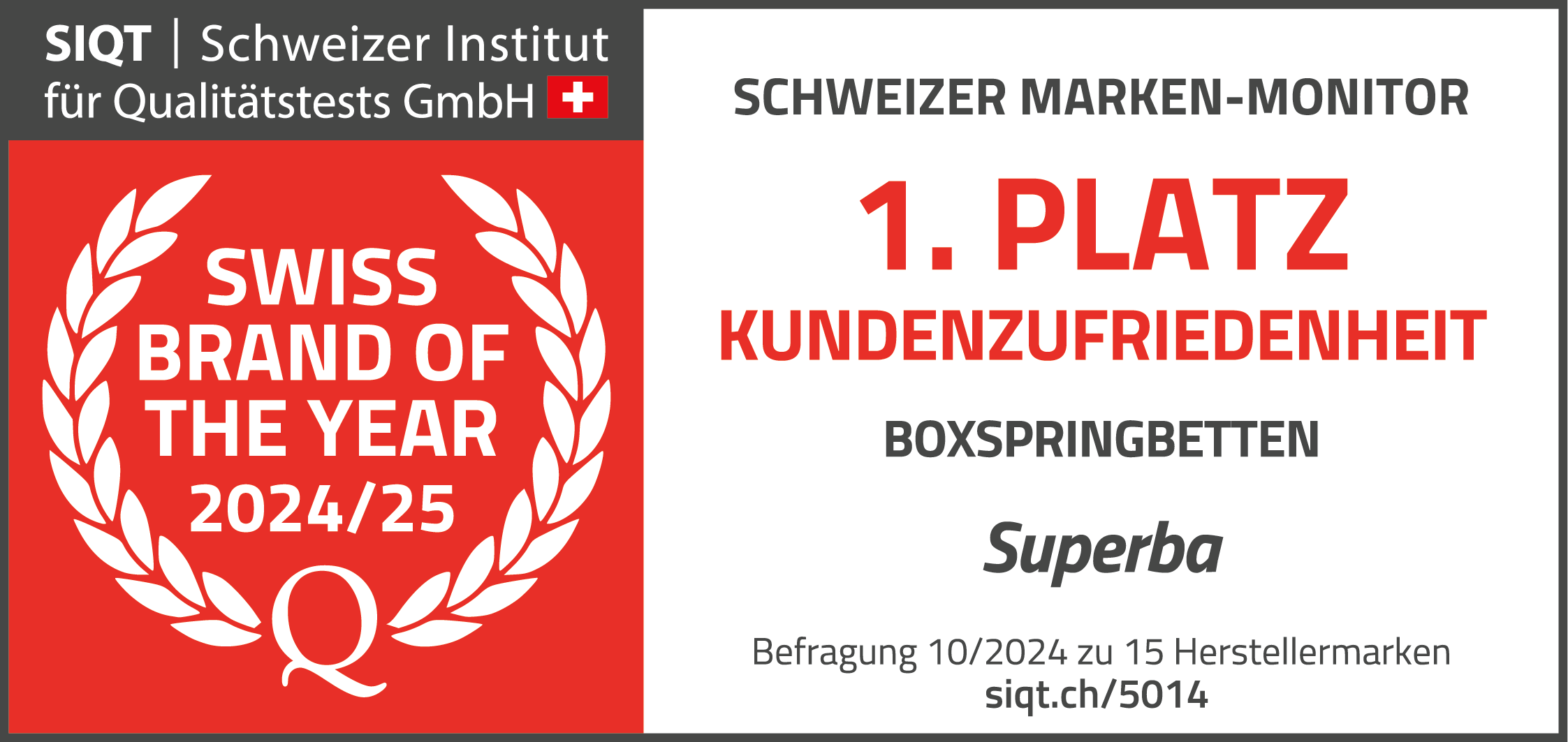Boxspringbetten 1. Platz Kundenzufriedenheit